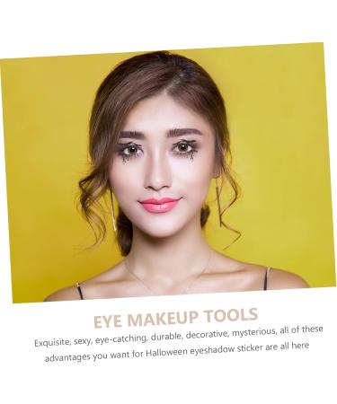 DRESSOOS 4 Pairs Halloween Eyeliner Stickers Red Eyeshadow Temporary Eye Makeup Stickers Trendy Stickers Pvc - Buy Online on GoSupps.com