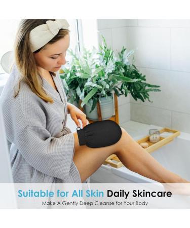 2x Black Peeling Gloves - Gentle & Effective Dead Skin Removal for Men & Women - Buy Online on GoSupps.com