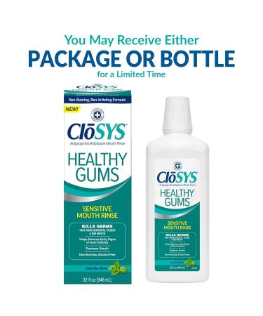 CloSYS Healthy Gums Mouthwash - Gentle Mint - Pack of 2 - 32 Fl Oz. - Buy Online on GoSupps.com