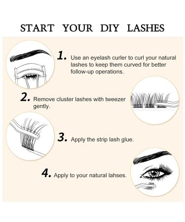 Buy Individual Eyelash Clusters - C Curl 8-16mm | Natural Look DIY Eyelash Extensions | International Shipping - Buy Online on GoSupps.com