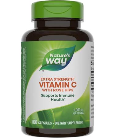 Nature's Way Vitamin C with Rose Hips - 1000 mg - 100 Capsules