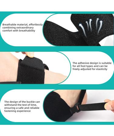 Arch Support Braces for Plantar Fasciitis Relief | Adjustable Compression Bands & Gel Pads for High Arches & Flat Feet - Unisex (Black Pair - Buy Online on GoSupps.com