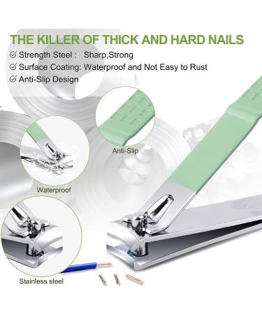 Nail Clipper Set-12pcs Manicure Kit | Portable Professional Pedicure Tools- Green WEKEY 12PCS-A - Buy Online on GoSupps.com
