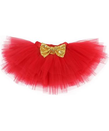 WonderBabe Baby Girls Romper Tulle Tutu Skirt | 1st Birthday Outfit Clothing Set | B074-red 1 Year - Buy Online on GoSupps.com