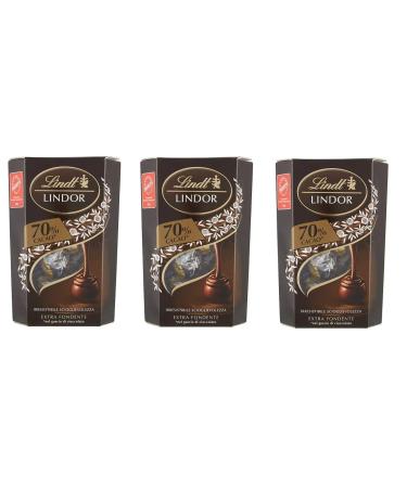 Lindor Lindt Lindor 3 x Dark Chocolate 70% Cocoa with Soft Fill 200g