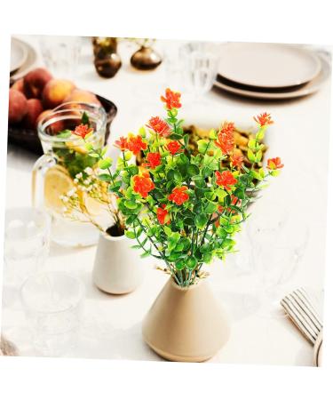 TOPBATHY 12 Pcs Simulation Camellia Eucalyptus Garland Vines Decor Office Decor Artificial Branches Faux Plants Indoor Artificial Flower Bouquet Vine Decor Artificial Leaf Household Plastic Orangex2pcs 13x13x30cmx2pcs - Buy Online on GoSupps.com
