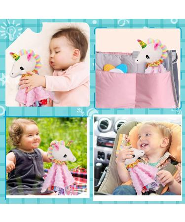 Unicorn Lovely Soothing Security Toy with Tags Teether Blanket - Soft Baby Blanket for Boys and Girls | Newborn Snuggle Toy & Teether | Baby Animal Gifts - Pink B - Buy Online on GoSupps.com