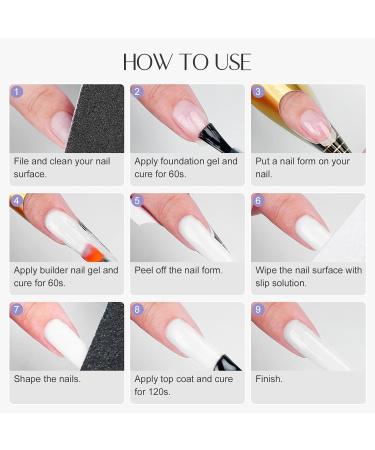 Saviland 100g Milky White Builder Nail Gel - Large Capacity Hard Gel for Nail Extension, Manicure Starter UV Gel for Professional Salon & Home DIY - Buy Online on GoSupps.com