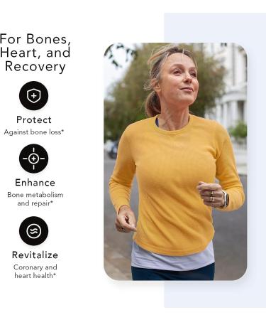 Nugevity Osteo BHR - 60 Ct Bone Strength Supplement with Ipriflavone, Boron, Magnesium, Vitamin K2 & D3 for Heart and Bone Health - Supports Optimal Calcium Utilization *Men & Women - Buy Online on GoSupps.com