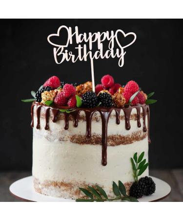 Personalized Wooden Cake Topper - Custom Name Birthday Wedding Baptism & Communion Cake Decoration - Buy Online on GoSupps.com