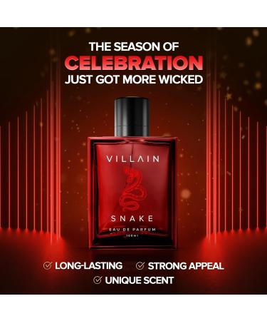 Villain's Snake Perfume for Men 100ml | Strong Smoky & Masculine Eau de Parfum | Premium Long Lasting Fragrance | Best Gift For Men - Buy Online on GoSupps.com