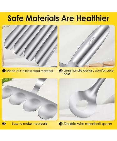 Abizarch Meatball Maker Tool Safe Stainless Steel Meatball Making Convenient Meatball Scoop Ball Maker Solid Easy to Clean Meatball Making Set Multipurpose Cooking Tool for Cooking ZHAZHAMO(Style 1) - Buy Online on GoSupps.com
