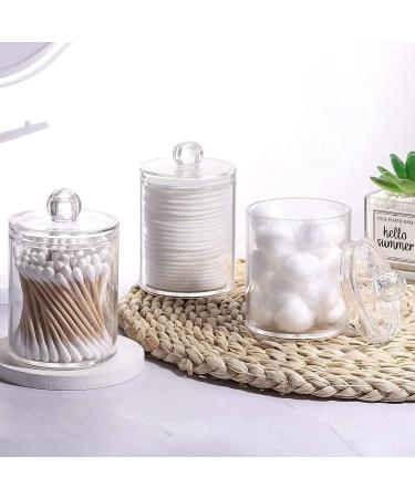 Qtip Apothecary Jar with Cotton Swabs - 3 Pack | Premium Quality & Stylish Storage | International Shipping Available - Buy Online on GoSupps.com