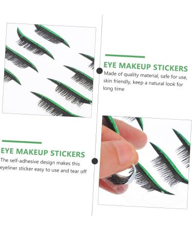 Healvian Eyeliner Sticker For Women False Eyelashes Green Quick Application Ideal For Occasions 4x15cm vegetable - Buy Online on GoSupps.com
