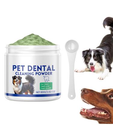 Dog Teeth Cleaning Powder | 80g Natural Plant Extract Teeth Cleaning Powder | Dog Breath Freshener Teeth Care Products Safe Plaqueoff Powder for All Dog Types