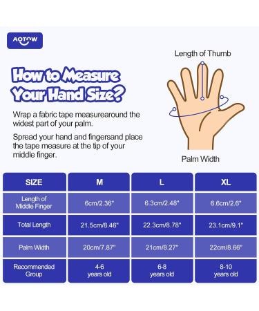 Buy Aotow Children's Ski Gloves - Warm Waterproof Windproof Softshell for Snow Sports - Size M (4-6 Years) - Ideal for Young Girls - Buy Online on GoSupps.com