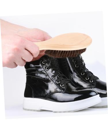 HOMSFOU Scrubbing Brush Clothes Brush Shoes Brush Clothing Brush Lint Removers Stuff Horse Hair Garment Brush Bristle Polishing Brush Cloth Anti-static Brush Shoes Shine Brush Supplies Picture 1 23*5.5*2.3cm - Buy Online on GoSupps.com