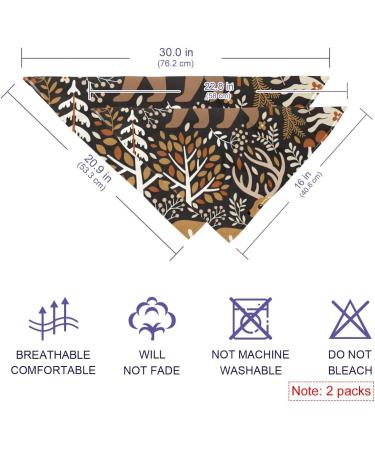 Stylish Triangular Dog Scarves - Multi-Coloured 2-Piece Set for Small Medium & Large Dogs and Cats - Buy Online on GoSupps.com