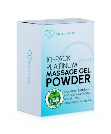 10 x Premium Massage Gel Powder | 5g travel bag makes 500ml/ 16.9 fl oz | Made in Japan | Paraben & Glycerin free