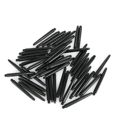 heyous 50 Pieces 2BA Nylon Shaft PC Shaft Dart Accessories Short Size 48mm, Black