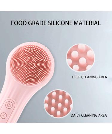 Electric Face Scrubber Silicone Cleansing Brush Waterproof and Rechargeable Silicone Face Scrubber Facial Brushes for Cleaning and Exfoliating Pink - Buy Online on GoSupps.com