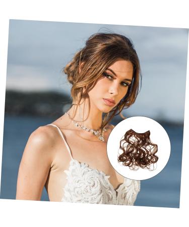 FRCOLOR Wavy Hair Extensions Clip in Hair Extensions Women Curly Hair Wigs & Accessories Wavy Hairpiece Synthetic Hair Straight Wigs Wig Accessories Fluffy High Temperature Wire Extend 66x26x0.8cm Light Brown - Buy Online on GoSupps.com