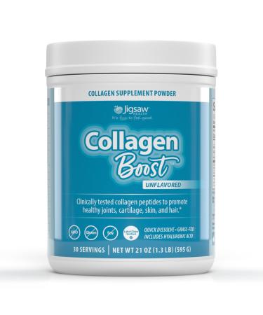 Jigsaw Health Collagen Boost | Promotes Healthy Joints, Cartilage, Skin, and Hair | 30 Servings