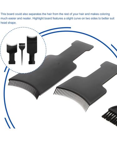 KALLORY Hair Coloring Paddle 3 Pc Highlighting Board Set - Black | Dyeing Brush Kit for Precision Hair Color Application - Buy Online on GoSupps.com
