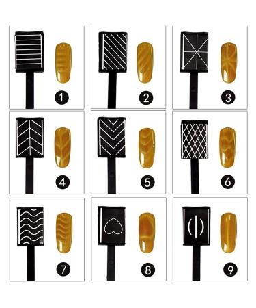 5-Piece Nail Magnet Stick Set - MKNZOME Magnetic Pen & Strong Puncture Pencils for DIY 3D Cat Eye UV Gel Nail Art | International Shipping Available - Buy Online on GoSupps.com