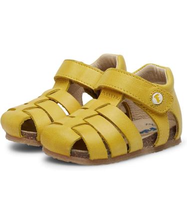 Falcotto Alby Closed Toe Fisherman Leather Sandals - 6 UK Child - Yellow - Buy Online on GoSupps.com