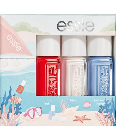 ESSIE - Mini Trio Summer 2022 Set - Too too hot white salt water happy