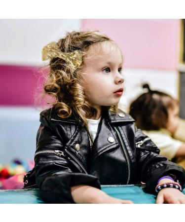 Beaupretty 3-Piece Glitter Hair Loops & Sequin Clips for Baby Girls & Toddlers Bling Bowknot Hair Accessories (Golden) - Buy Online on GoSupps.com