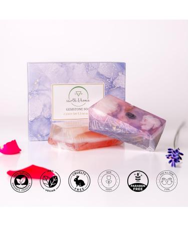Buy Gemstone Soap (Lavender & Rose) - Natural Skincare for All Skin Types | International Shipping - Buy Online on GoSupps.com