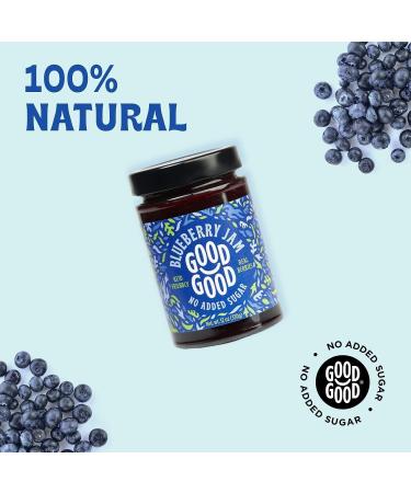 GOOD GOOD Sweet Blueberry Jam - Keto Friendly - Low Calorie Without Added Sugars - Vegan - Gluten Free - Preserves - 330g x4 - Buy Online on GoSupps.com