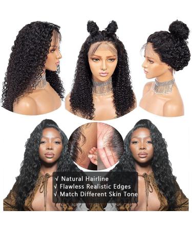 30 Inch Brazilian Deep Curly Wave Lace Closure Wig - HD Transparent Lace, Pre Plucked, 150% Density, Natural Color - Perfect for Black Women - Buy Online on GoSupps.com