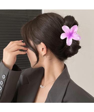 8 Pcs Colorful Plumeria Hawaiian Flower Hair Claw Clips for Women - Strong Hold Nonslip Jaw Clips for Long, Thin, Thick, Curly Hair - Luau, Beach Wedding, Birthday Party Supplies - Buy Online on GoSupps.com