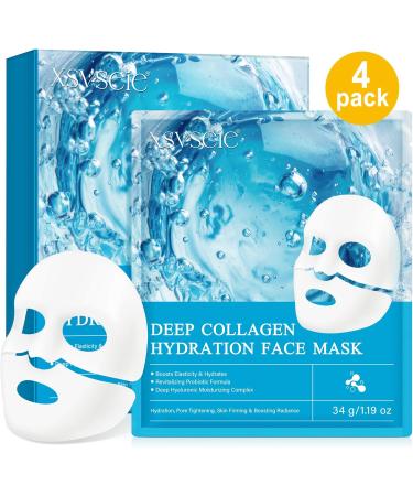Masque Collagene Visage Korean Bio Collagen Real Deep Mask Masque Hydratant Visage Masque Visage Coreen Collagen Mask pour Raffermissant Antirides Anti- ge Liftant R duisant les Pores Soluble - Buy Online on GoSupps.com