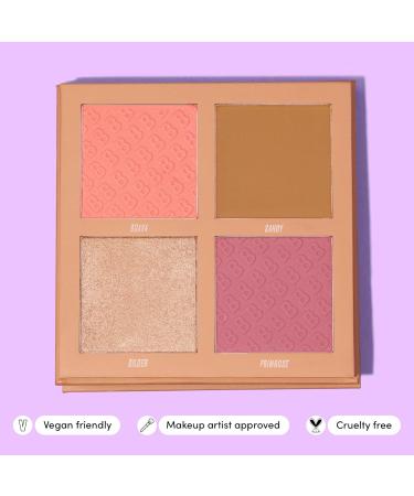 BEAUTY BAY Dream Delight Face Palette - Highlighter, Bronzer & Blush All In One - Vegan & Cruelty Free - Light to Medium Skin Tone - Buy Online on GoSupps.com