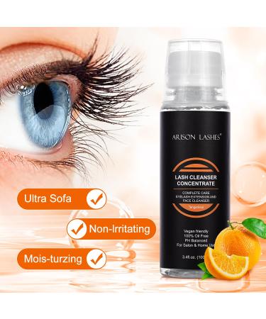 LASH Bath Foam Cleanser - Professional Oil-Free Vegan Lash Shampoo for Eyelash Extensions | 100ml Tangerines - Ganju - Buy Online on GoSupps.com