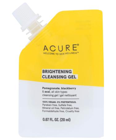 Acure Brightening Cleansing Gel 0.67 fl oz (20 ml)