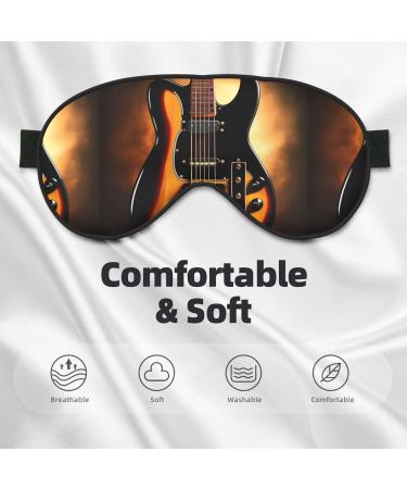 Instrumental Guitar Blackout Sleep Eye Mask - Unisex Adjustable Perfect for Travel Yoga and Naps - Buy Online on GoSupps.com