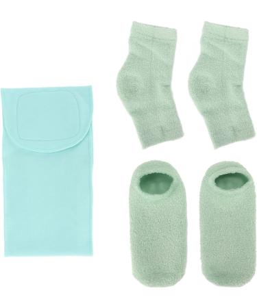 Qukaim Moisturizing Gel Socks Hydrating Gel Elbow Sleeve Moisturizing Gel Socks and Neck Wrap Sock Reusable Repairing Softening Cutin Green Blue - Buy Online on GoSupps.com