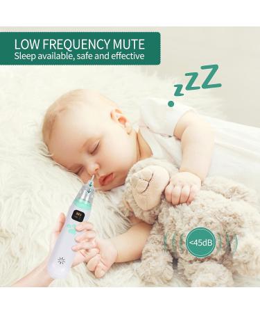 USB Rechargeable Electric Nasal Aspirator for Baby | Adjustable 3 Levels Suction | Music & Light Soothing | Green - Buy Online on GoSupps.com