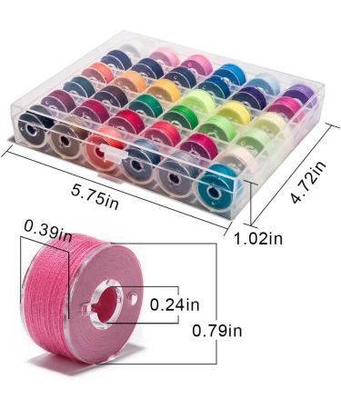 BetyBedy 36Pcs Bobbins and Sewing Threads with Bobbin Case - Pre-Wound Bobbins Set for Multiple Sewing Machines - Standard Size, Assorted Colors - Plastic - Buy Online on GoSupps.com