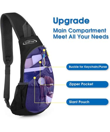 G4Free Men's Small Black Shoulder Sling Backpack - Crossbody Chest Bag - Buy Online on GoSupps.com