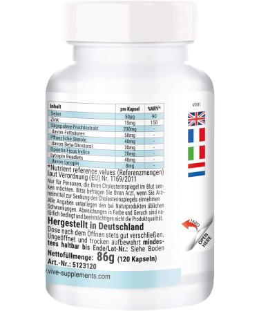 Vive Supplements Saw Palmetto Extract Prostate Capsules - High Dose Vegan Formula with Selenium Zinc Beta Sitosterol & Lycopene - 120 Capsules - Quality from Germany - Buy Online on GoSupps.com