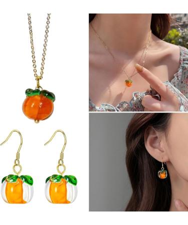 Vsilay Lianxue Orange Persimmon Collarbone Necklace - Unique Jewelry Gift for Women | International Shipping - Buy Online on GoSupps.com