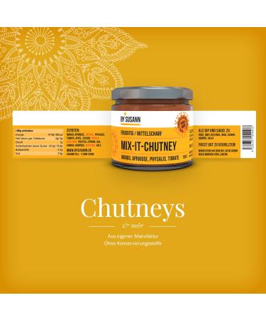 BY SUSANN 04 MIX-IT-CHUTNEY | 150g Glass - Intense Fruity Flavor Medium Hot Chutney for Gourmet Taste Experiences - International Shipping Available - Buy Online on GoSupps.com