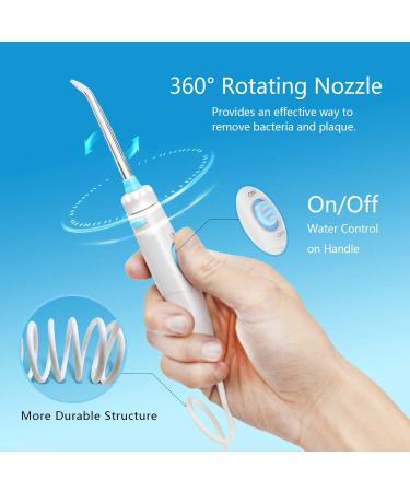 Apiker Water Flosser with 8 Tips, 10 Pressure Settings and 600ml Tank - Family Dental Oral Irrigator for Teeth Braces (White) - Buy Online on GoSupps.com