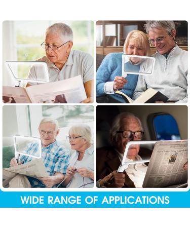 Smlirop 48 LED 5X Magnifier Cool and Warm 3-Mode Switching - Ideal for Low Vision Observation Aids and Elderly Readers - Reduces Eyestrain for a Comfortable Reading Experience (Lens 7.5 * 4.4 in) - Buy Online on GoSupps.com